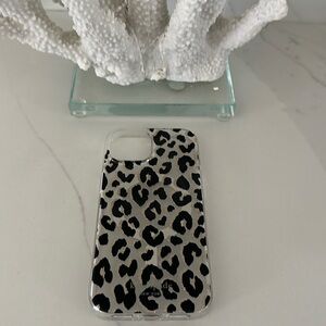 Kate Spade Black Leopard Print Phone Case